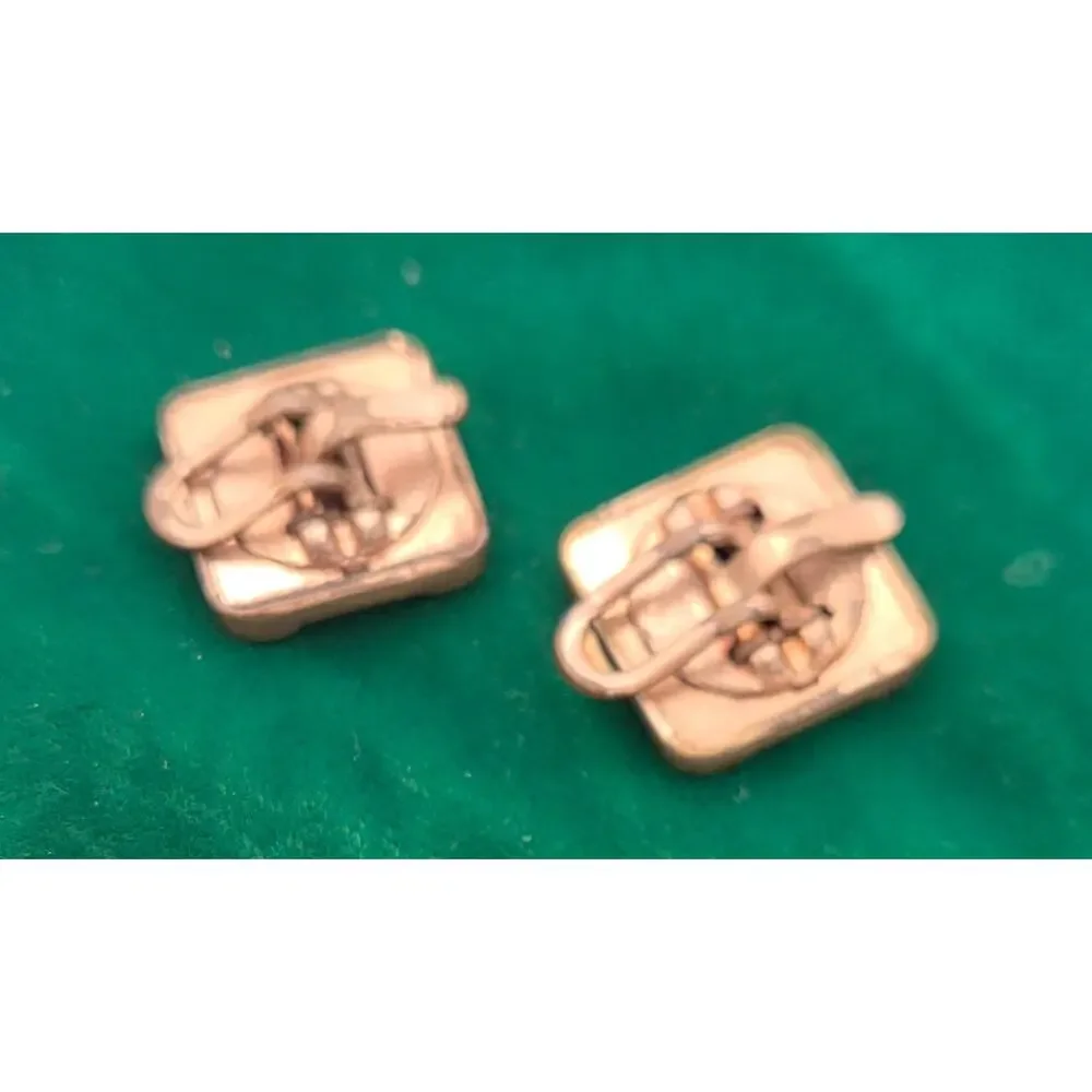 Antique 1884 Patent Mother of Pearl Cufflinks Gold Filled Victorian
